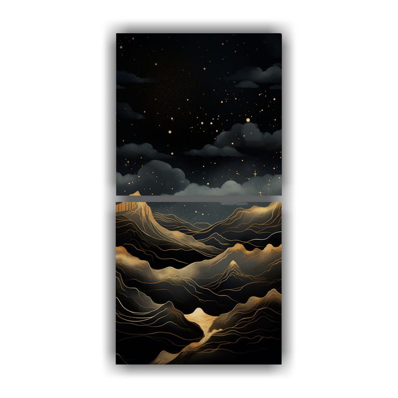 GENERICO - Pinturas Modernas De Montaña Con Estilo Elegante 40x80 Cm