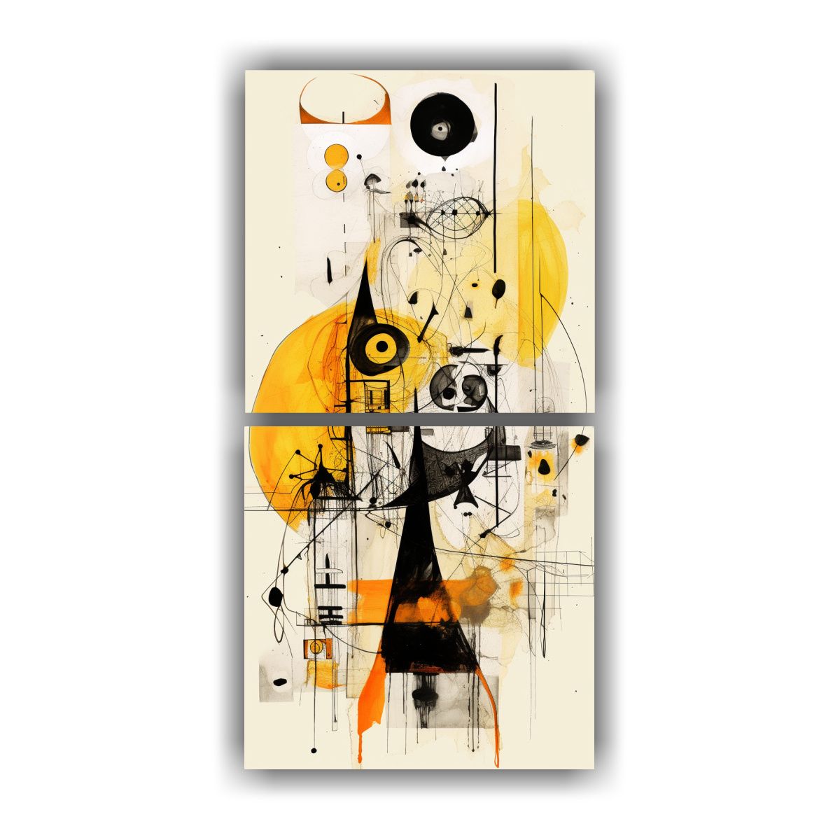 GENERICO - Conjunto De Telas En Bastidor Con Motivos Ocultos 50x100 Cm