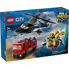 LEGO - Helicóptero, Camión de Bomberos y Submarino (60462)