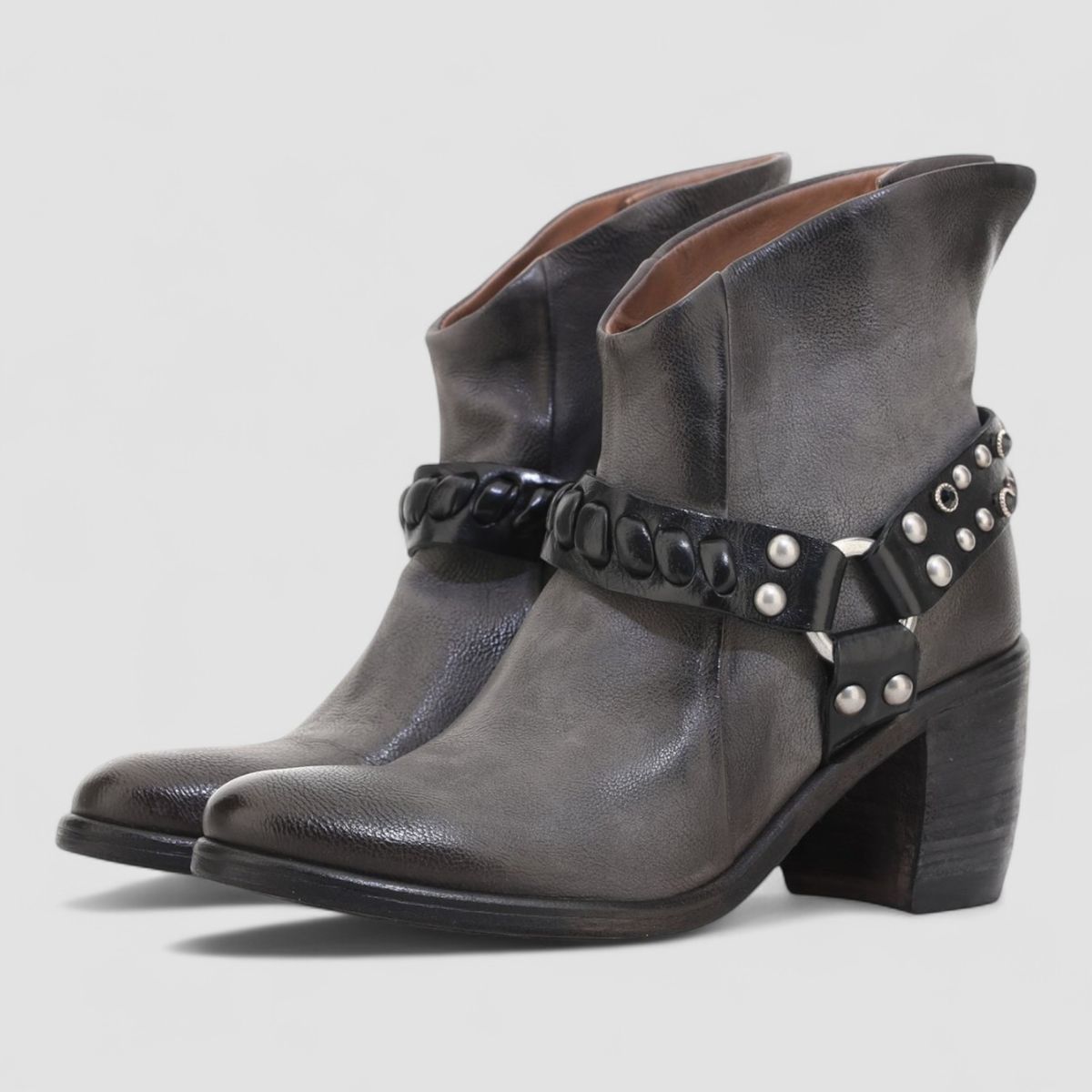 AS 98 - BOTIN MUJER RUBY GRIS PLATA AS98