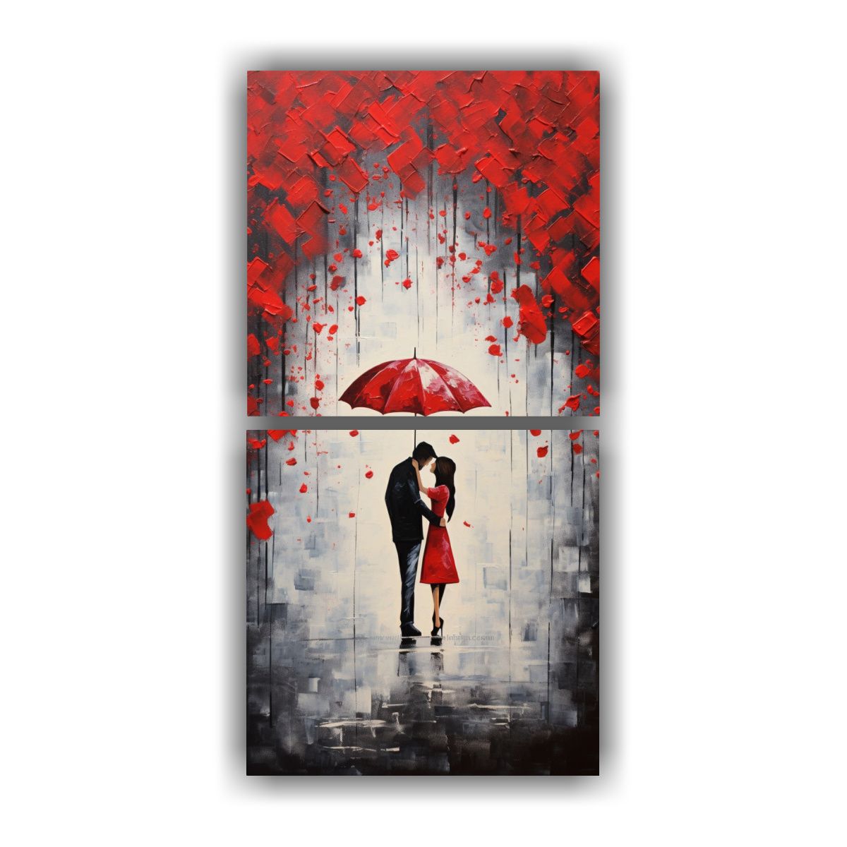 GENERICO - Set 2 Composiciones Imagen Obra Maestra Parejas 50x100 Cm