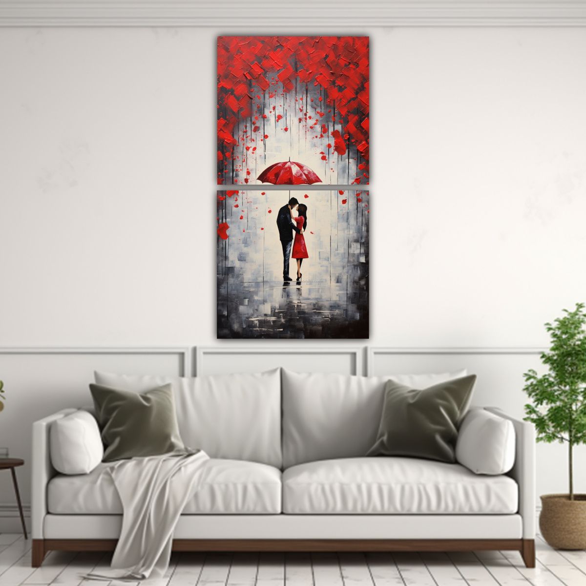 GENERICO - Set 2 Composiciones Imagen Obra Maestra Parejas 50x100 Cm