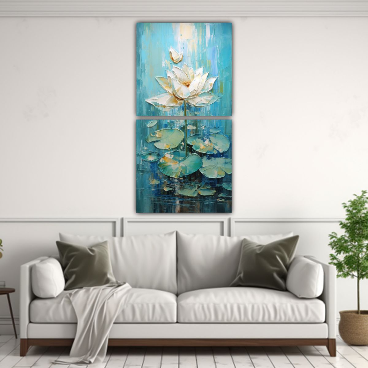 GENERICO - Pinturas Decorativas Inspiración Turquesa Con 50x100 Cm