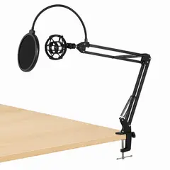 GENERICO - Kit Profesional Brazo Microfono Antipop Soporte Araña Studio