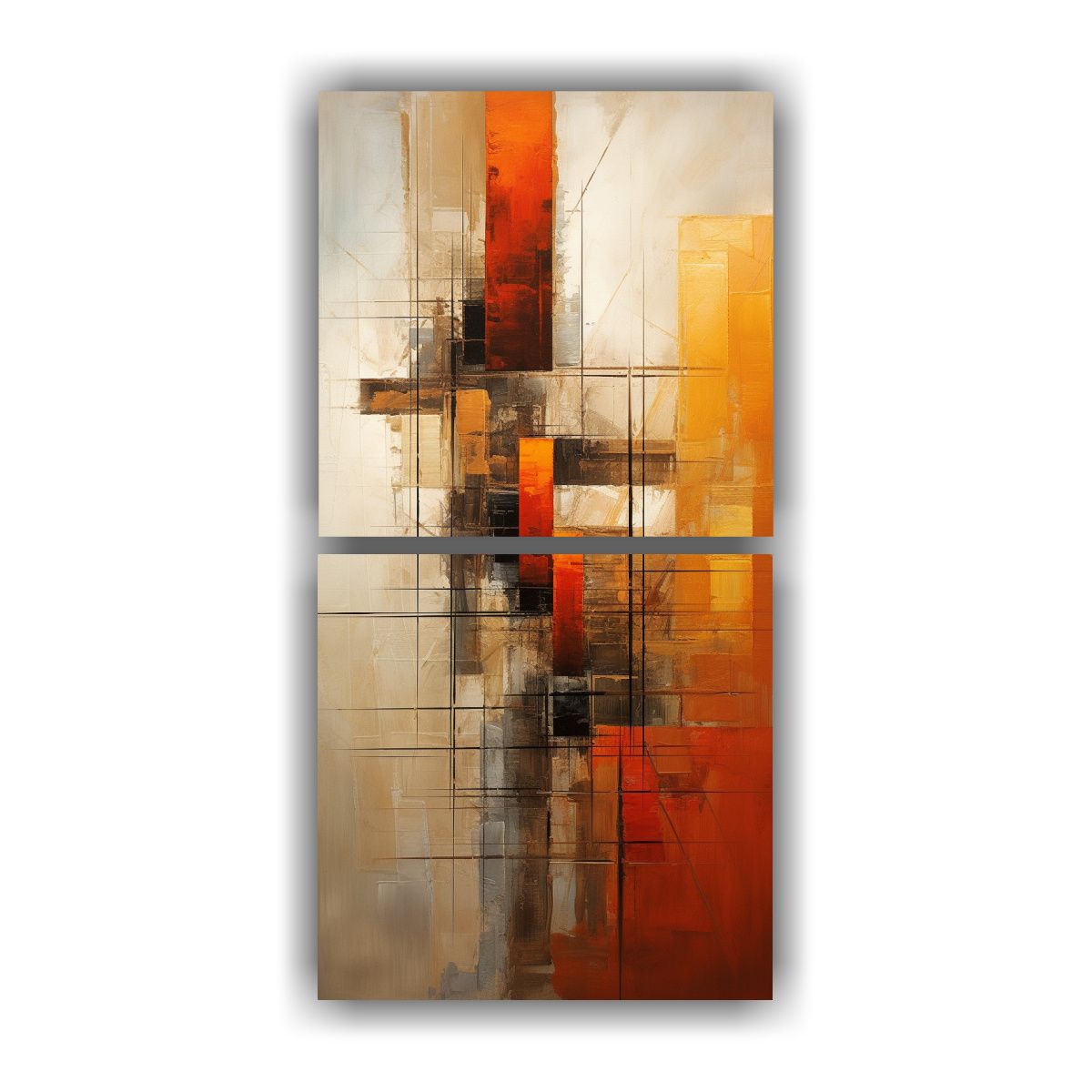 GENERICO - Lienzos Abstractos Movimiento Majestuosos Para 20x40 Cm