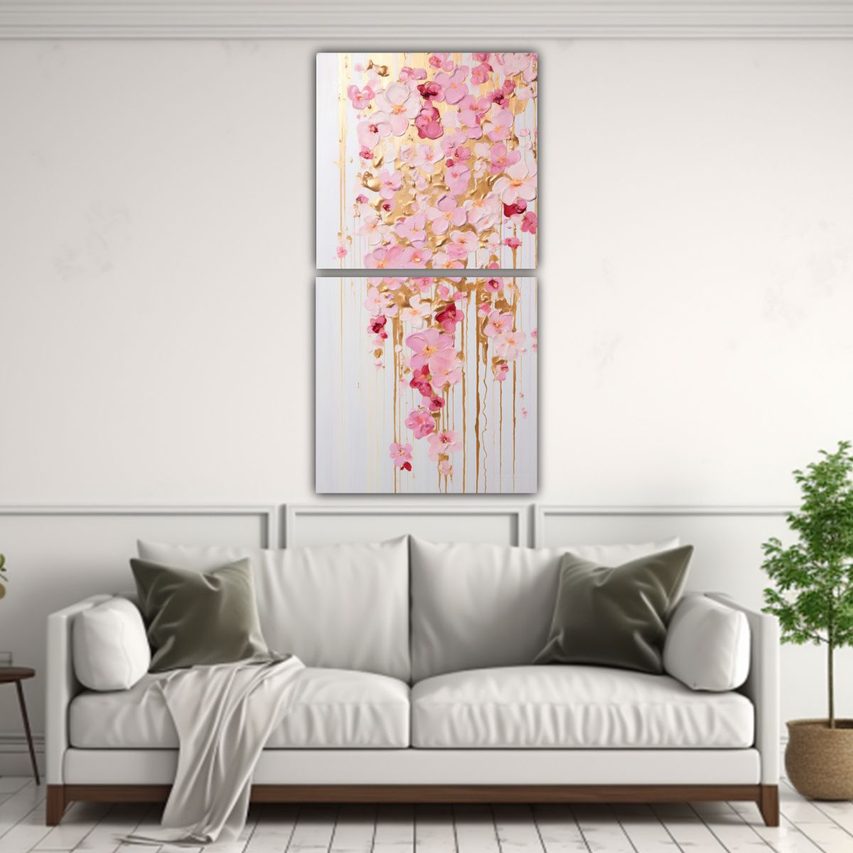 GENERICO - Pintura Acrílica Juvenil En Bastidor Dos Telas 20x40 Cm