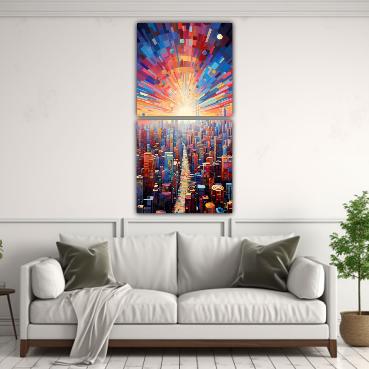 GENERICO - Cuadros De Tela De Detalles Intrincados De Una 60x120 Cm