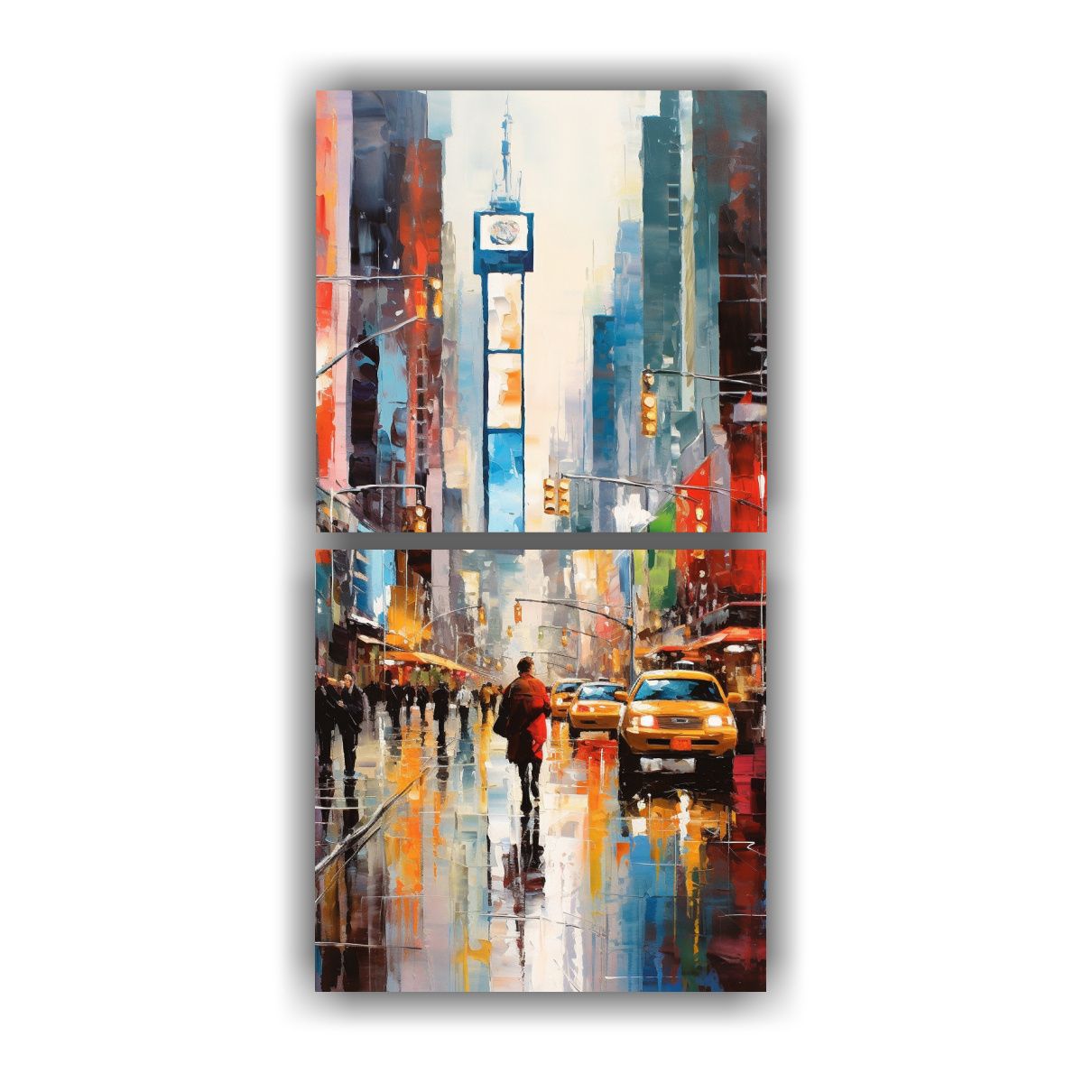 GENERICO - Conjunto 2 Telas Bastidor Estilo Galería Cuadro 60x120 Cm