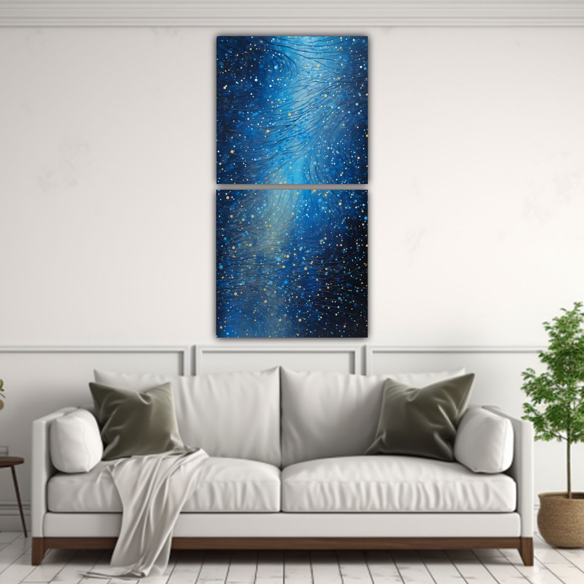 GENERICO - Cuadro Vintage Intensidad Estilo Puntillismo 30x60 Cm