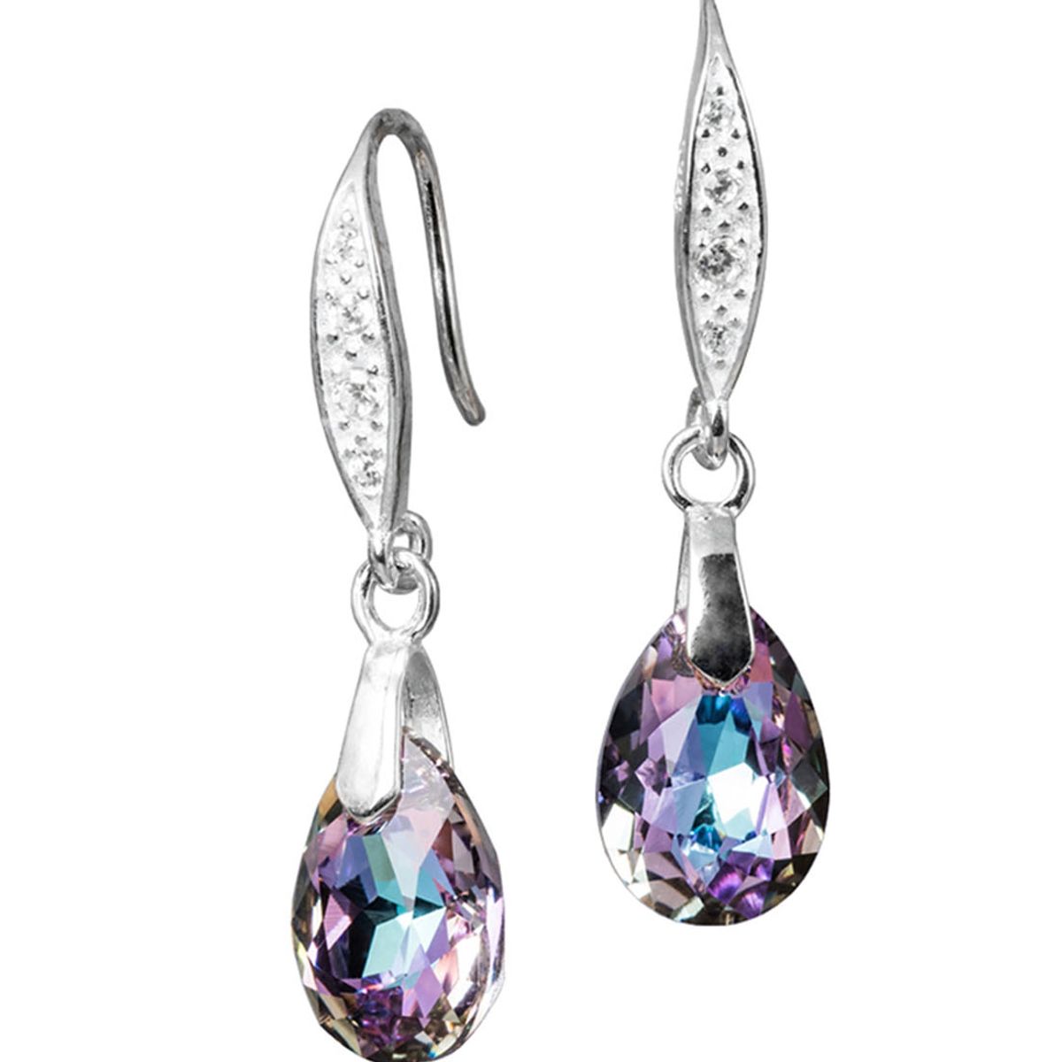 JOYAS MONTERO - Aros Capricho Plata 925  creado con cristales de Swarovski® Vitral Light