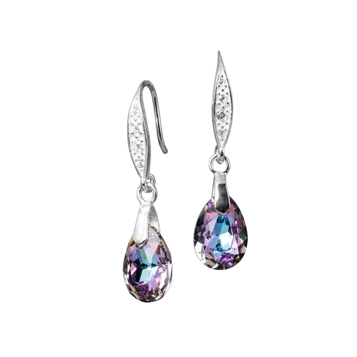 JOYAS MONTERO - Aros Capricho Plata 925  creado con cristales de Swarovski® Vitral Light