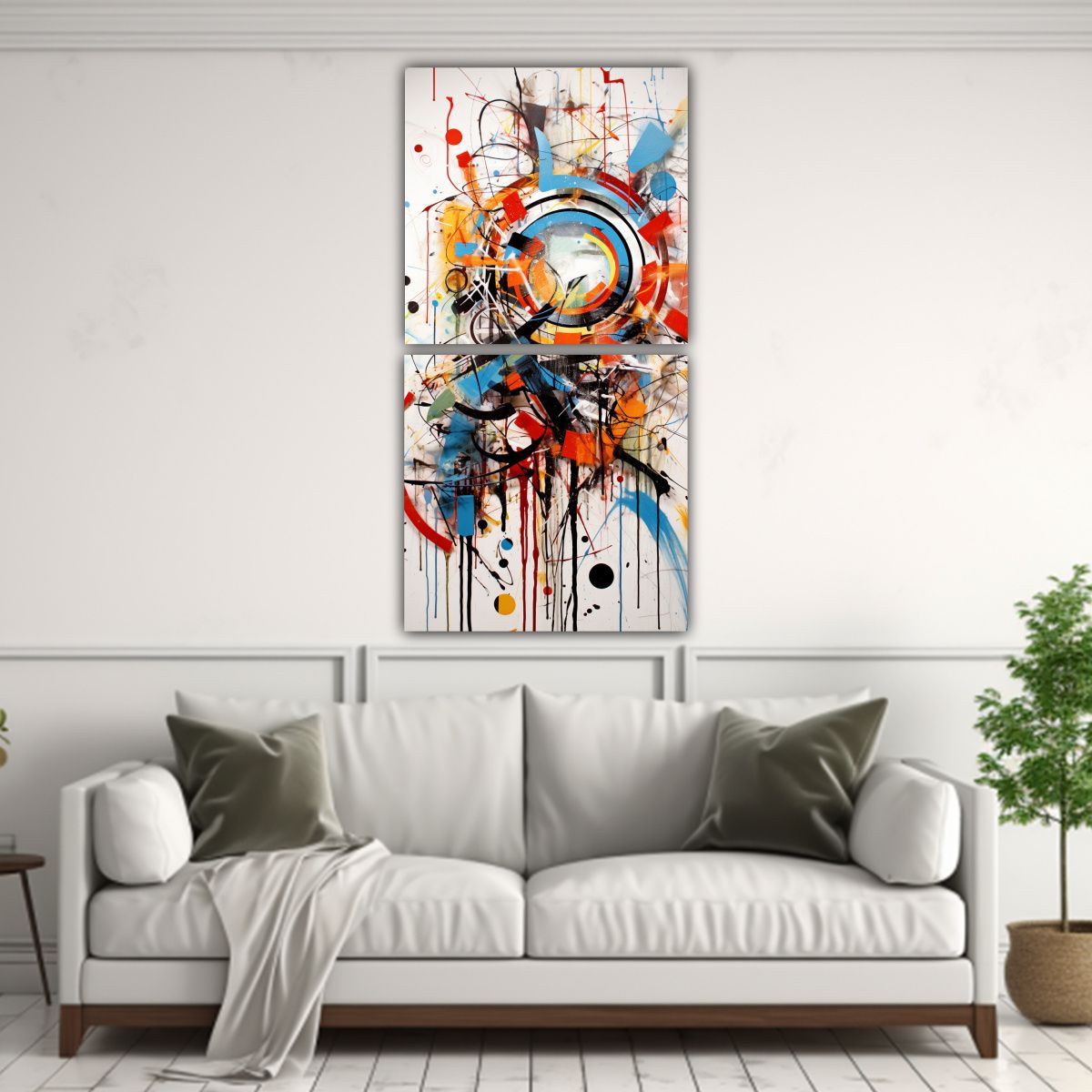 GENERICO - Pintura Decorativa De Estilo Avantgarde De 50x100 Cm