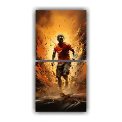 GENERICO - Pinturas Decorativas Abstractas En Amarillo Y 20x40 Cm