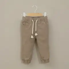 OPALINE - Pantalon jogger taupe de niño
