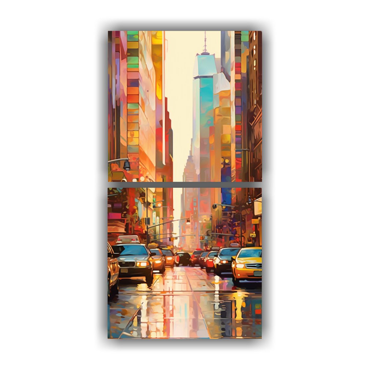 GENERICO - Cuadro Tela Sublimada Simplicidad Estilo Futurista 40x80 Cm