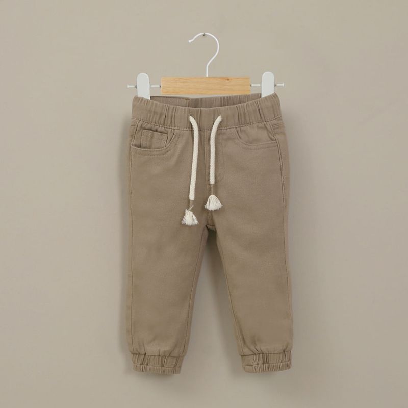 OPALINE - Pantalon  jogger taupe de niño