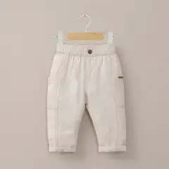 OPALINE - Pantalón de lino beige de niño