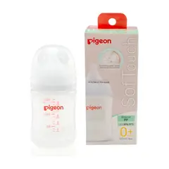 PIGEON - Mamadera Boca Ancha 160ml Softouch Plastico PP
