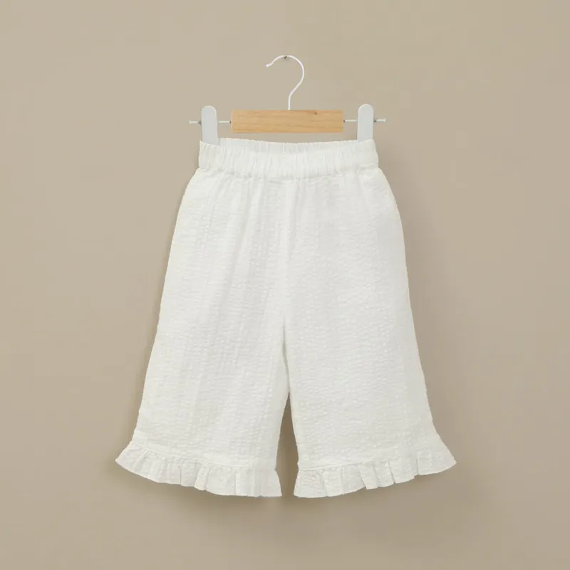 OPALINE - Pantalón palazzo blanco de niña