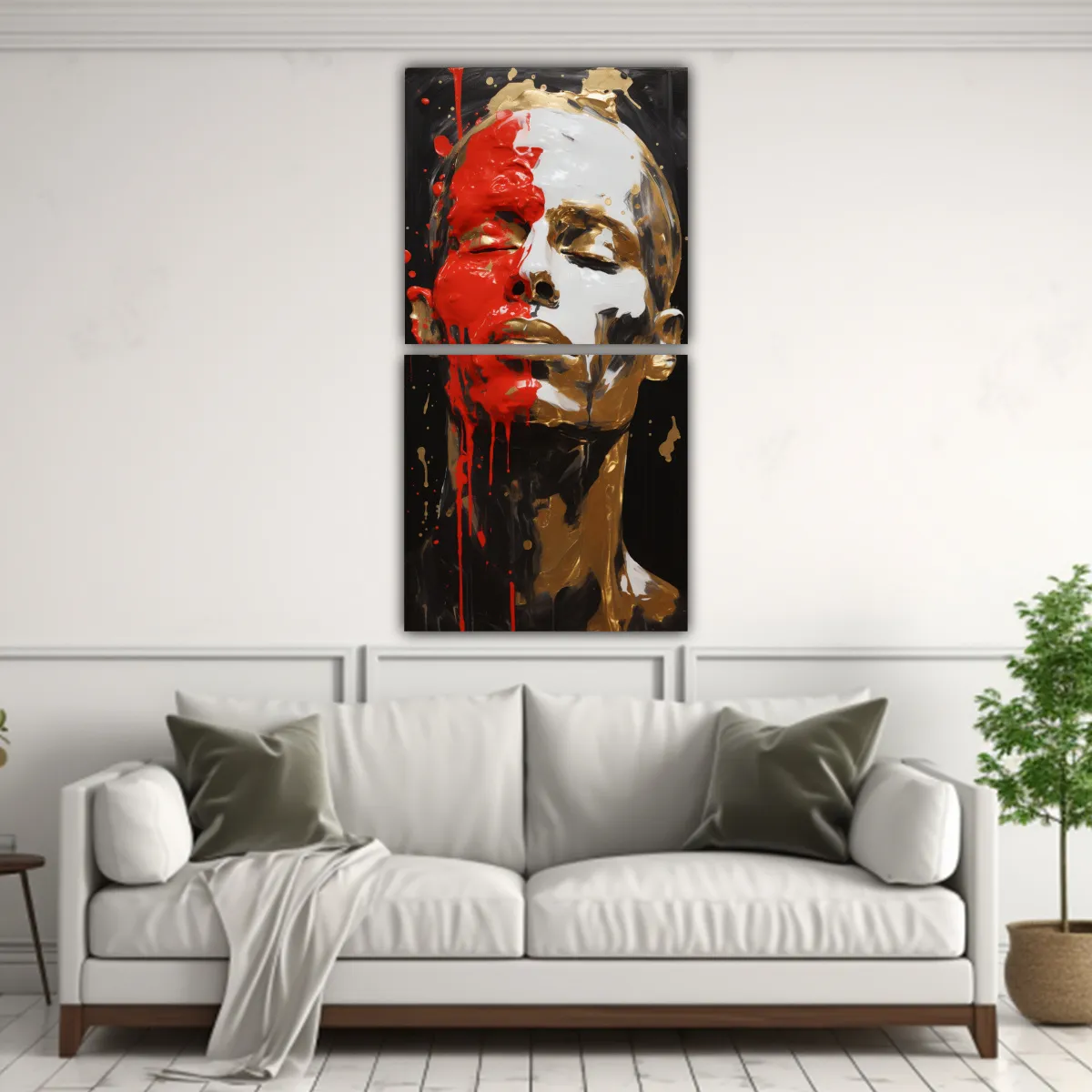 GENERICO - Pinturas Decorativas De Contornos Faciales Y 40x80 Cm