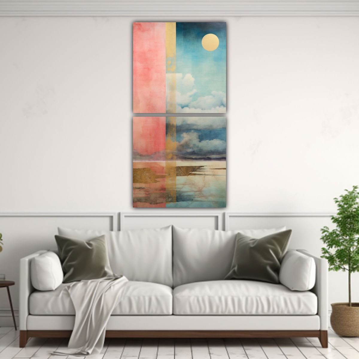 GENERICO - Dos Artes Tema Intensidad Pintura Con Acuarela 20x40 Cm