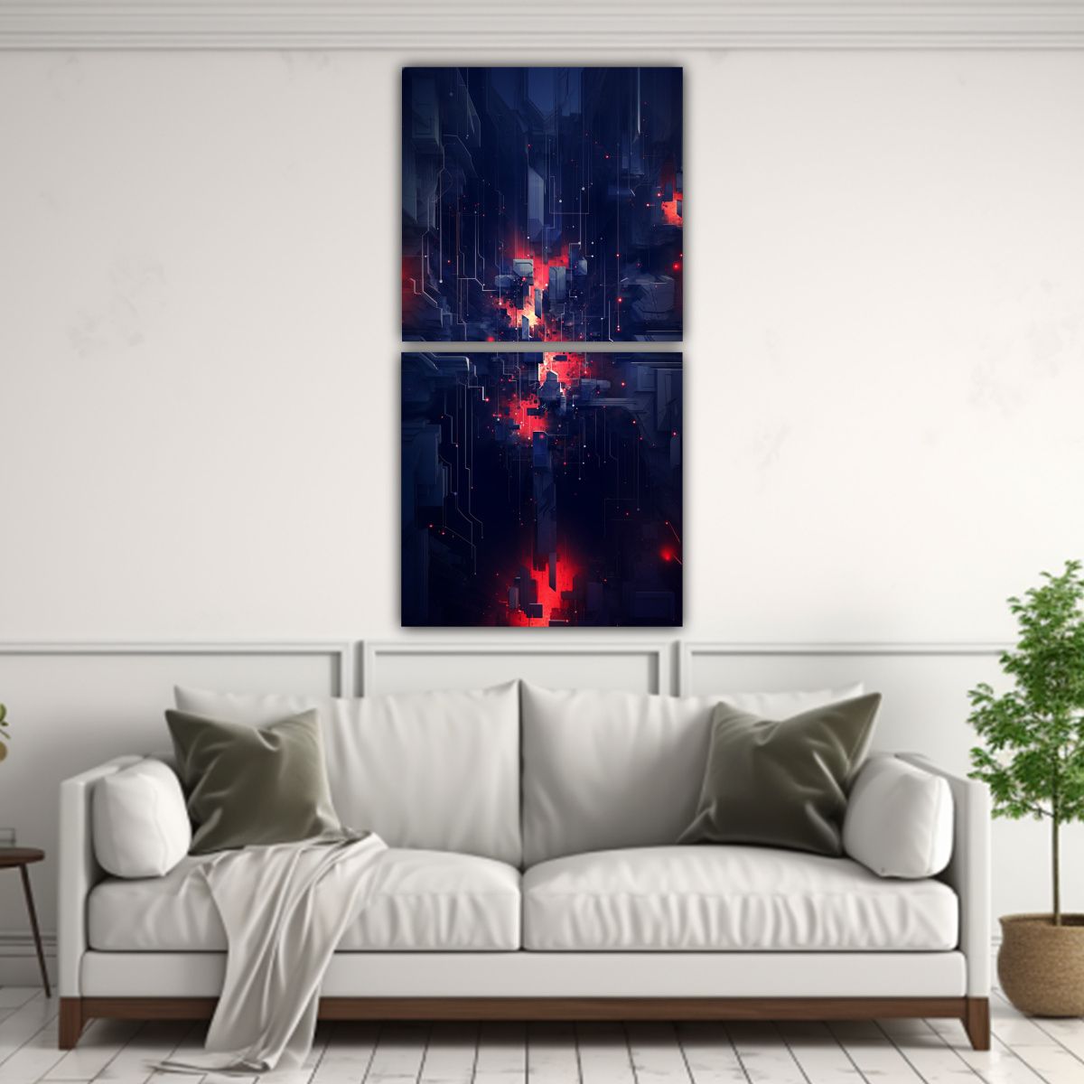 GENERICO - Pinturas Decorativas Con Líneas Y Formas 20x40 Cm