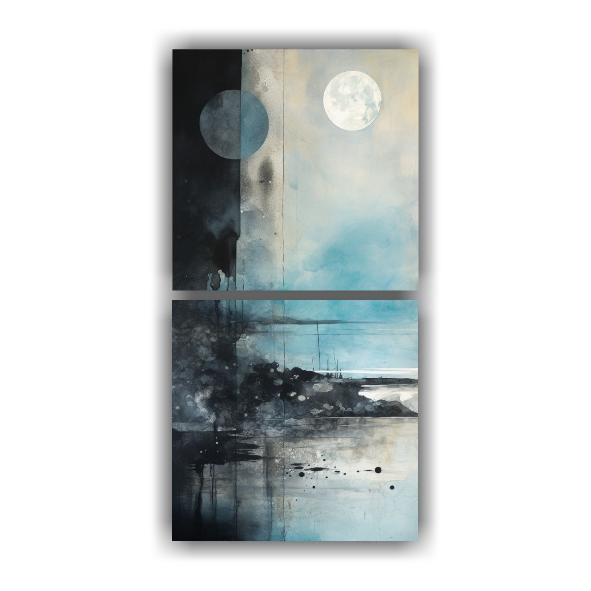 GENERICO - Pintura Decorativa Temática En Acuarela Negro 20x40 Cm