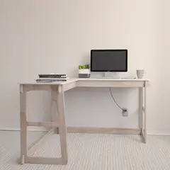 GENERICO - Escritorio en L modular de madera Home Office fácil de armar