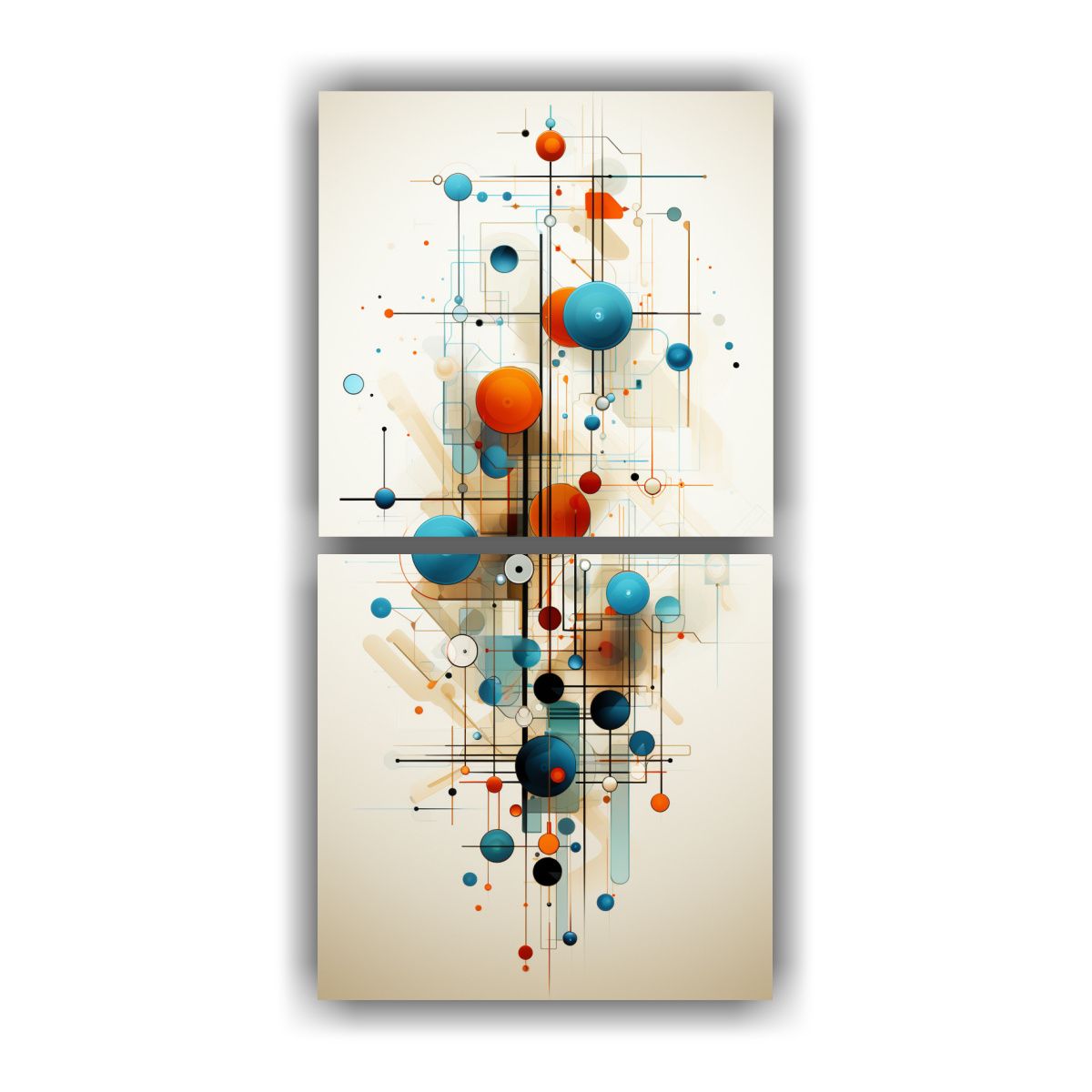 GENERICO - Set 2 Arte Hermoso Armonía De Colores 60x120 Cm