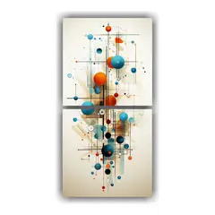 GENERICO - Set 2 Arte Hermoso Armonía De Colores 50x100 Cm