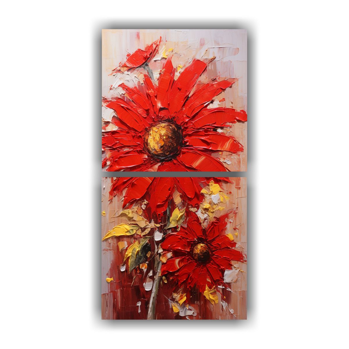 GENERICO - Cuadros Calidos Pintura En Lienzo Estilo Visión 20x40 Cm
