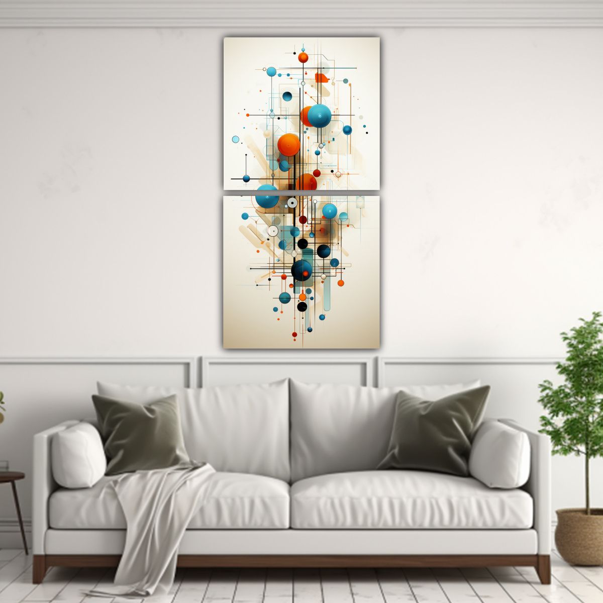 GENERICO - Set 2 Arte Hermoso Armonía De Colores 20x40 Cm