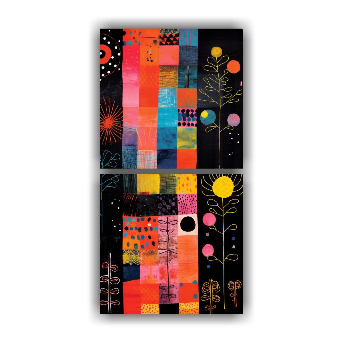 GENERICO - Pinturas Decorativas Con Obra De Marimekko Y Paul 20x40 Cm