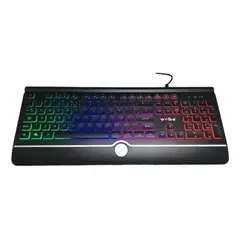 GENERICO - Teclado gamer Weibo QWERTY color negro con luz
