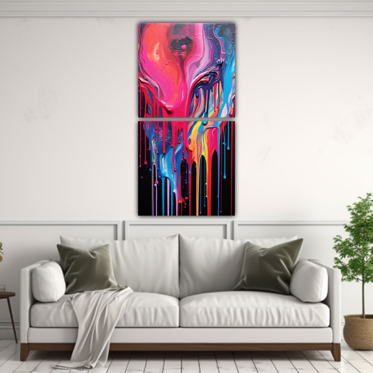GENERICO - Pinturas Decorativas Abstractas En El Estilo De 50x100 Cm