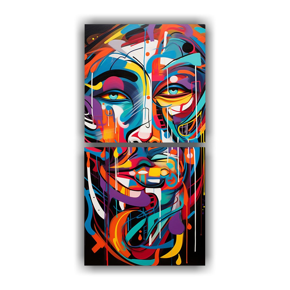 GENERICO - Cuadros Composición Impacto Visual Fusión 60x120 Cm