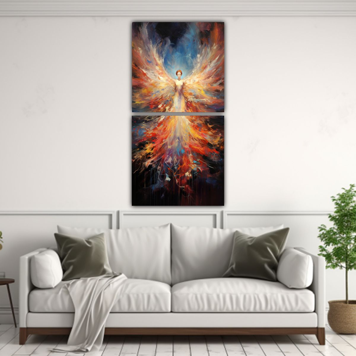 GENERICO - Pinturas Decorativas Abstractas Angelicales En 20x40 Cm