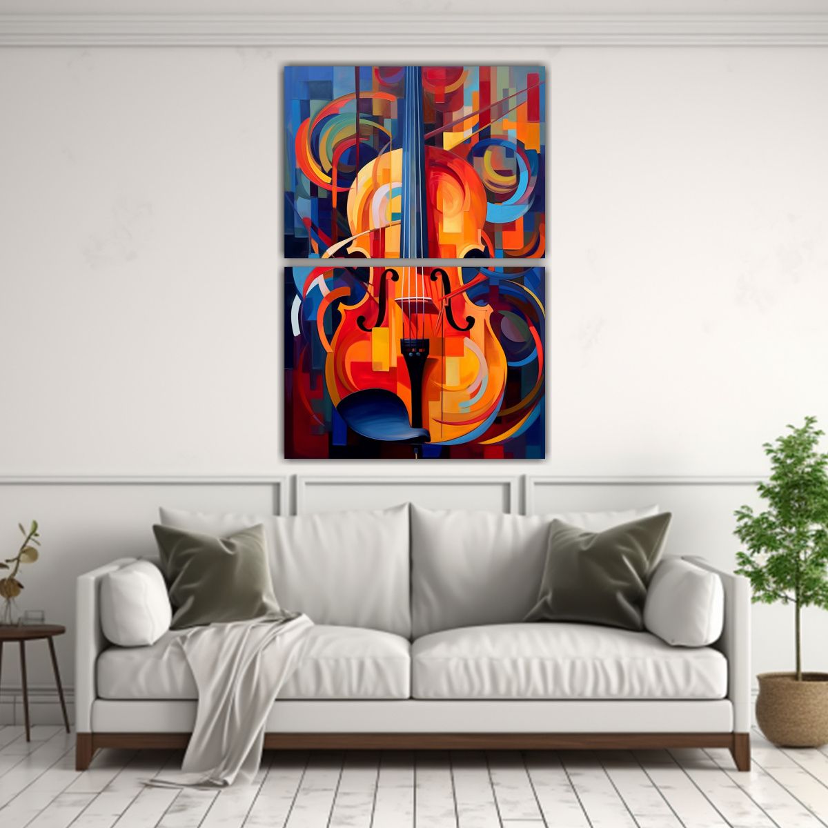 GENERICO - Pintura Decorativa Abstracta De Conjunto De 2 80x120 Cm