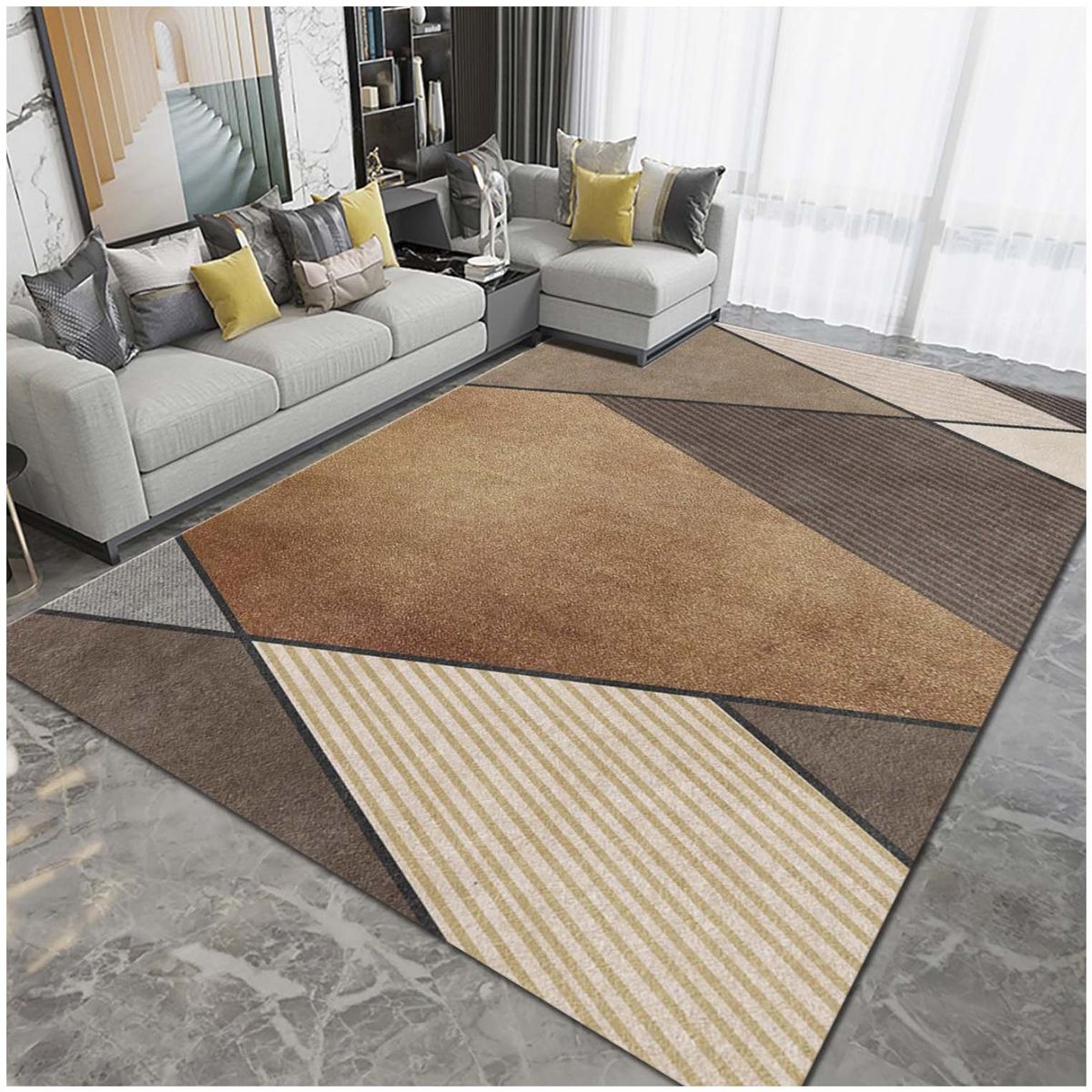 GENERICO - Alfombra Moderna 200x240cm con Diseño y Efecto Visual 3D m25