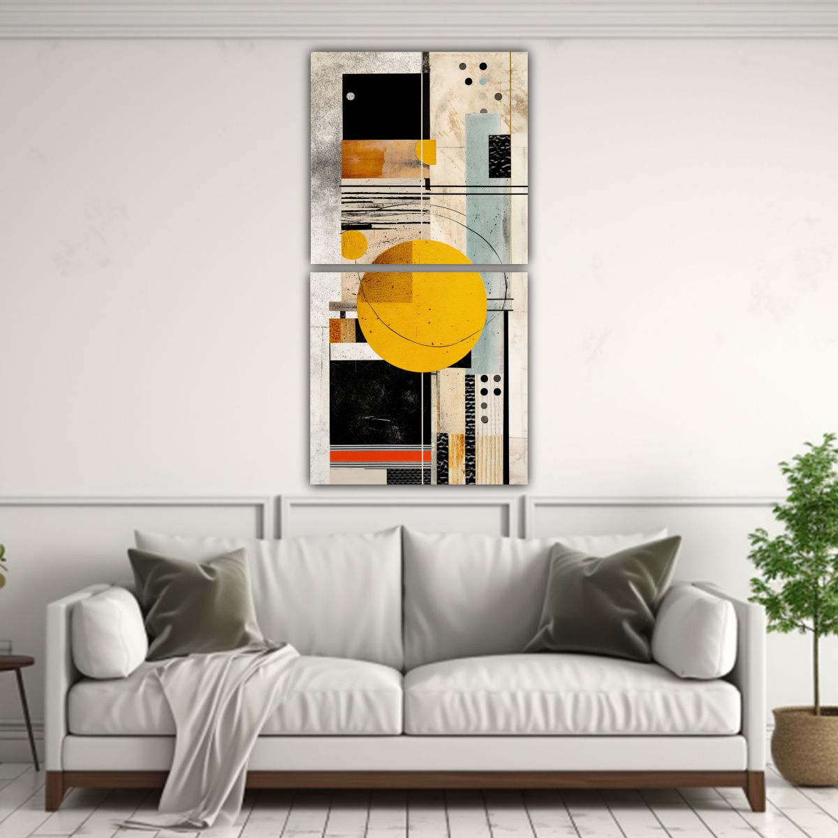 GENERICO - Cuadros Inspiración Composición Abstracta De 30x60 Cm