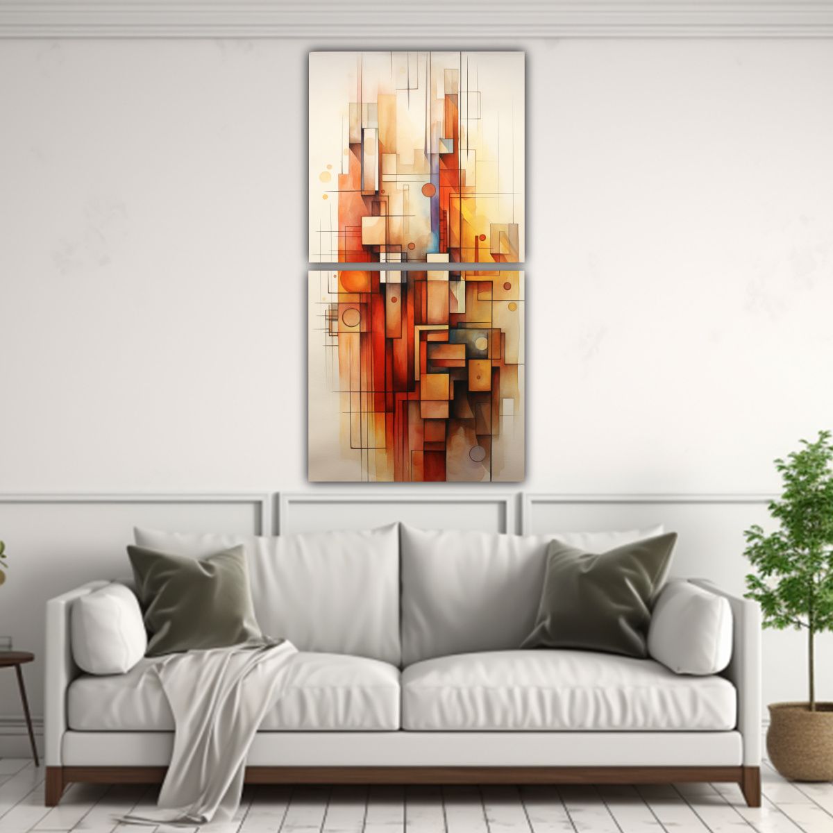 GENERICO - Cuadros Impresos Acuarelas Abstractas De Alta 20x40 Cm