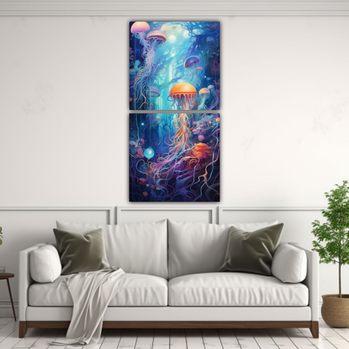 GENERICO - Diptico Inspirador Vida Abstracta Viaje Por Las 50x100 Cm