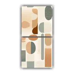 GENERICO - Pinturas Decorativas Para Comedor Con Formas 20x40 Cm