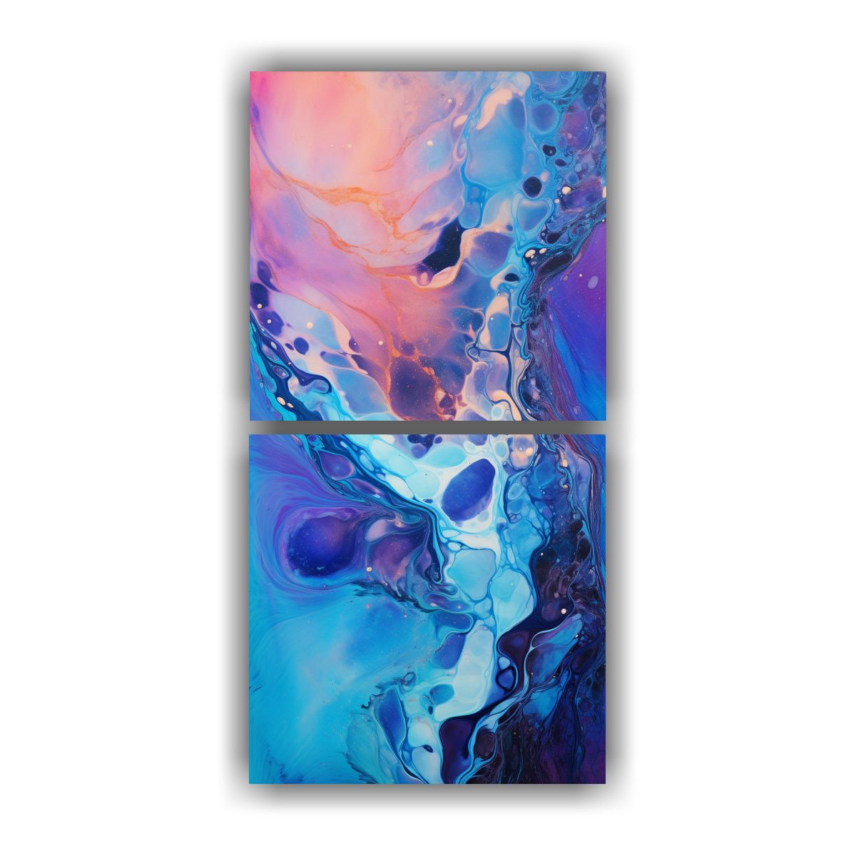 GENERICO - Dos Pinturas Creativas De Pared Con Acrylic 60x120 Cm