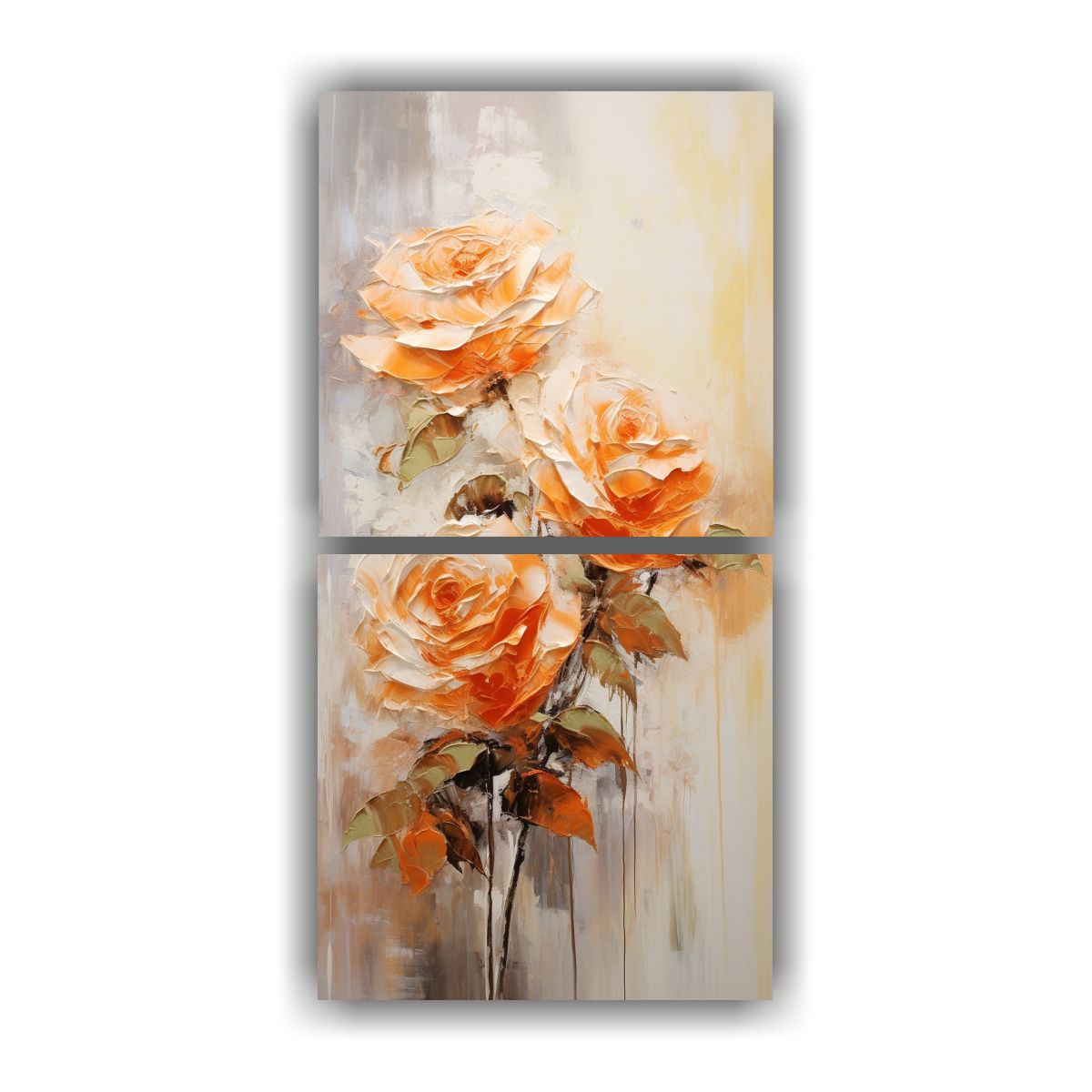 GENERICO - Dos Telas En Bastidor Impreso Estético De 20x40 Cm