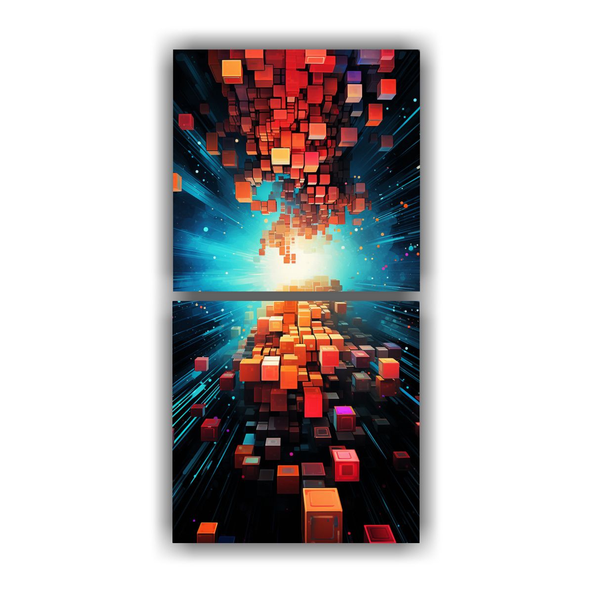 GENERICO - Arte Decorativo Simétrico Abstracto Conjunto De 40x80 Cm