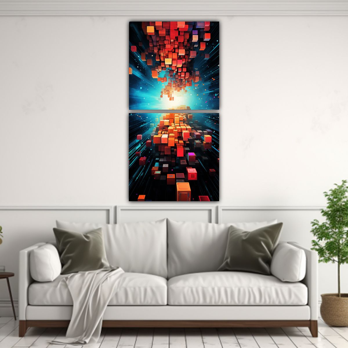 GENERICO - Arte Decorativo Simétrico Abstracto Conjunto De 40x80 Cm