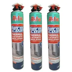 AKFIX - Pack x3 Espuma Poliuretano Proyectado Thermcoat 850ml