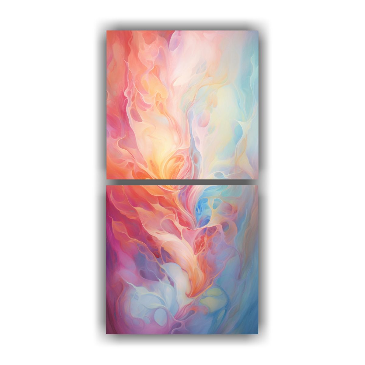 GENERICO - Díptico Impreso De Decoraciones De Arte 50x100 Cm