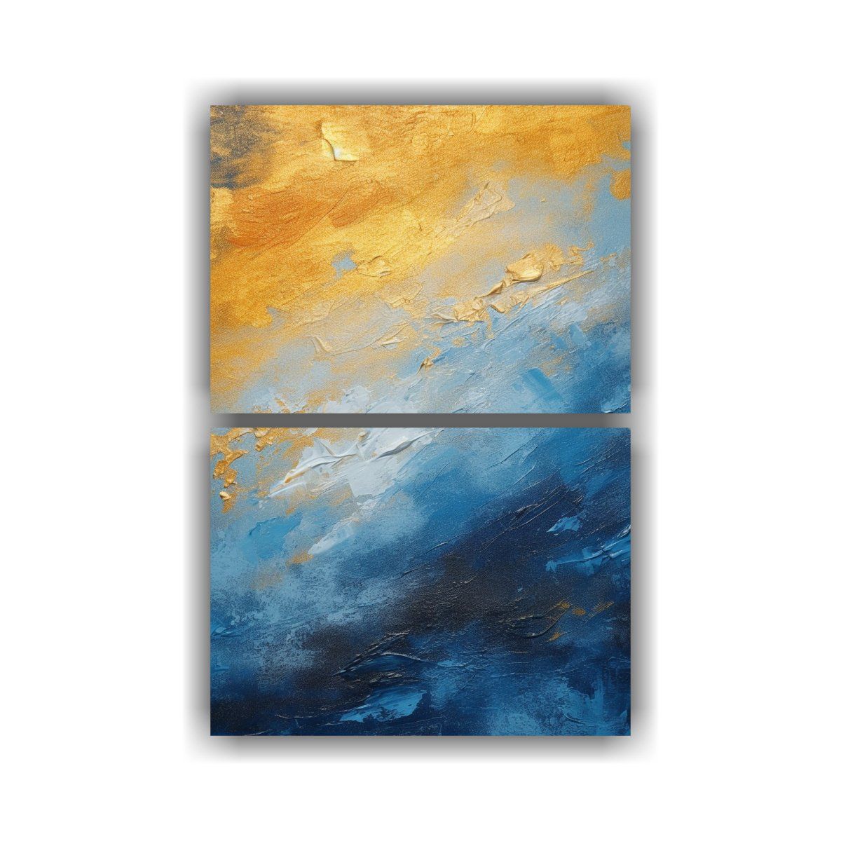 GENERICO - Pinturas Abstractas Al óleo Con Vidrio Acrílico 80x120 Cm